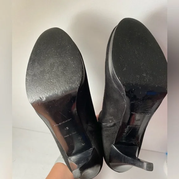 Balenciaga suede ankle boots heels black 40